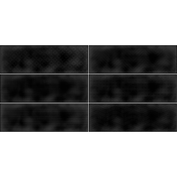 Kuviolaatta Pukkila Soho Black, kiiltävä, struktuuri, 297x97mm