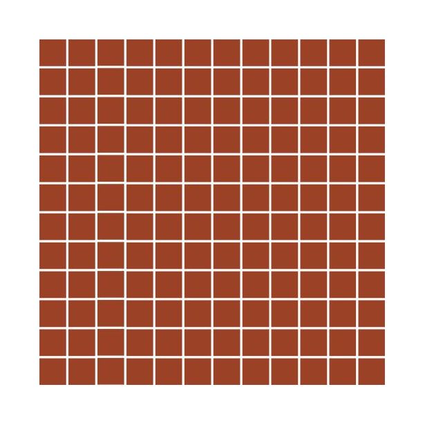 Mosaiikkilaatta Pukkila Mosaico Porcelanico Red, himmeä, sileä, 25x25mm