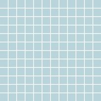 Mosaiikkilaatta Pukkila Mosaico Porcelanico Turquoise, himmeä, sileä, 25x25mm