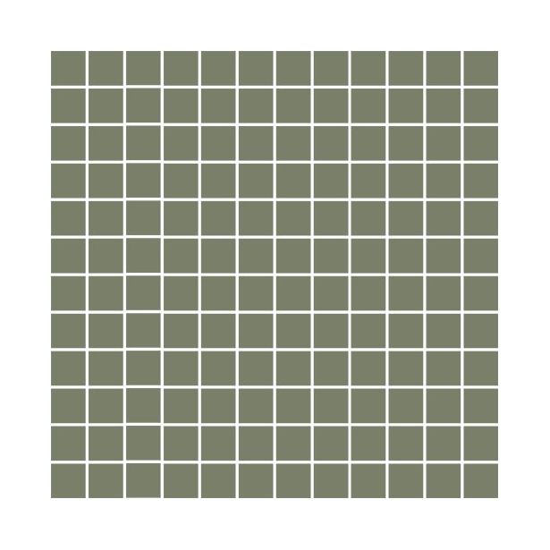 Mosaiikkilaatta Pukkila Mosaico Porcelanico Green, himmeä, sileä, 25x25mm