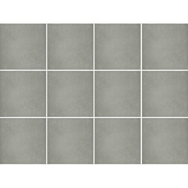 Lattialaatta Pukkila Flow Grey, 10x10cm, matta, lasitettu, liimatäpläarkki