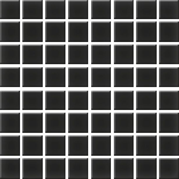 Mosaiikkilaatta Pukkila Color Black, himmeä, sileä, 22x22mm