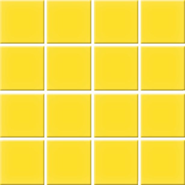 Mosaiikkilaatta Pukkila Color Yellow, himmeä, sileä, 47x47mm
