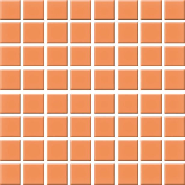 Mosaiikkilaatta Pukkila Color Tangerine, himmeä, sileä, 22x22mm