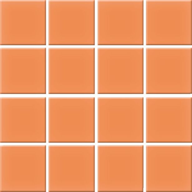 Mosaiikkilaatta Pukkila Color Tangerine, himmeä, sileä, 47x47mm