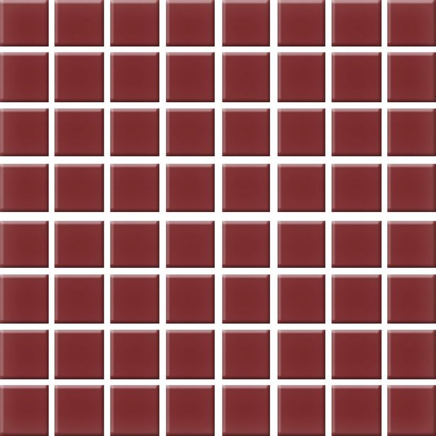 Mosaiikkilaatta Pukkila Color Burgundy, himmeä, sileä, 22x22mm