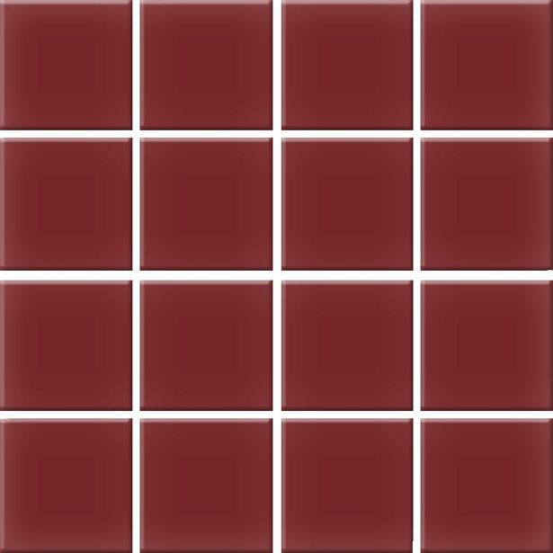 Mosaiikkilaatta Pukkila Color Burgundy, himmeä, sileä, 47x47mm
