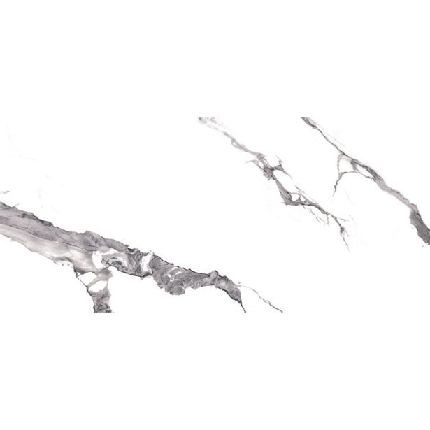 Seinälaatta Pukkila Luxury Statuario Valkoinen, kiiltävä, sileä, 547x247mm