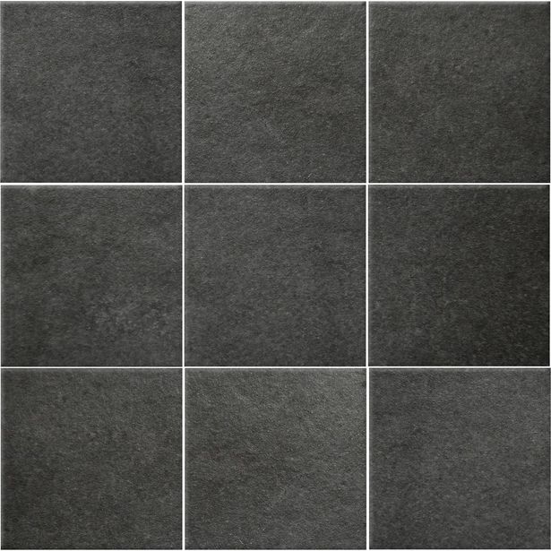Lattialaatta Pukkila Europe Black, himmeä, sileä, 97x97mm