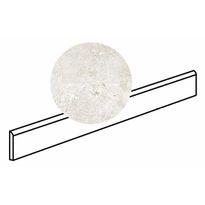 Jalkalista Pukkila Stone Age White, 8x59.2cm, matta