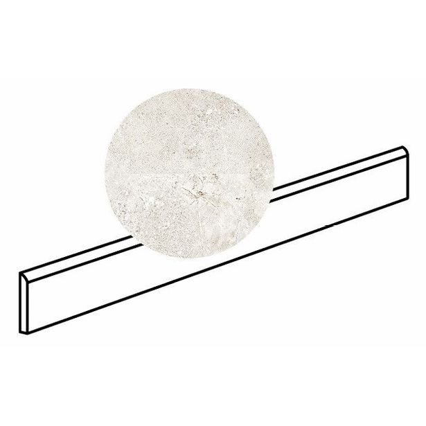 Jalkalista Pukkila Stone Age White, 8x59.2cm, matta