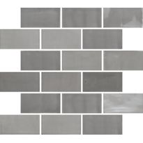 Seinälaatta Pukkila New Zellige Smoke, kiiltävä, strukturoitu, 65x130mm