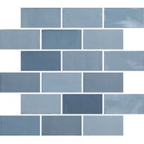Seinälaatta Pukkila New Zellige Sky, kiiltävä, strukturoitu, 65x130mm
