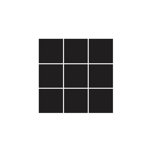 Lattialaatta Pukkila Pro Technic Color Black, kiiltävä, sileä, 97x97mm