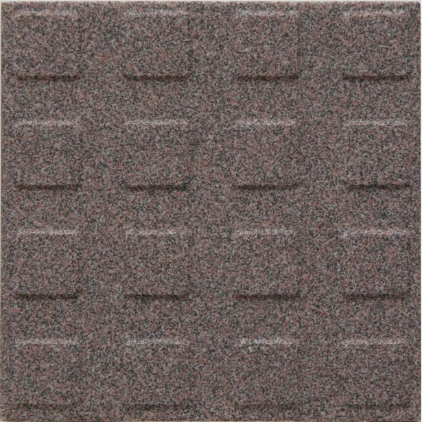 Lattialaatta Pukkila Natura Granite Burgundy, himmeä, struktuuri, neliönasta, 96x96mm
