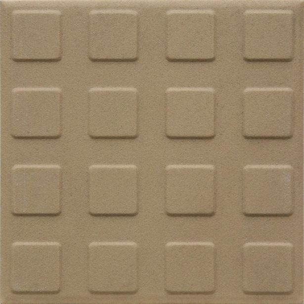 Lattialaatta Pukkila Natura Tumma Beige, himmeä, struktuuri, neliönasta, 96x96mm