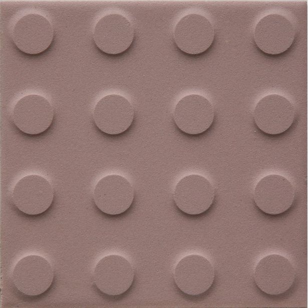 Lattialaatta Pukkila Natura Roosa, himmeä, struktuuri, pyörönasta, 96x96mm