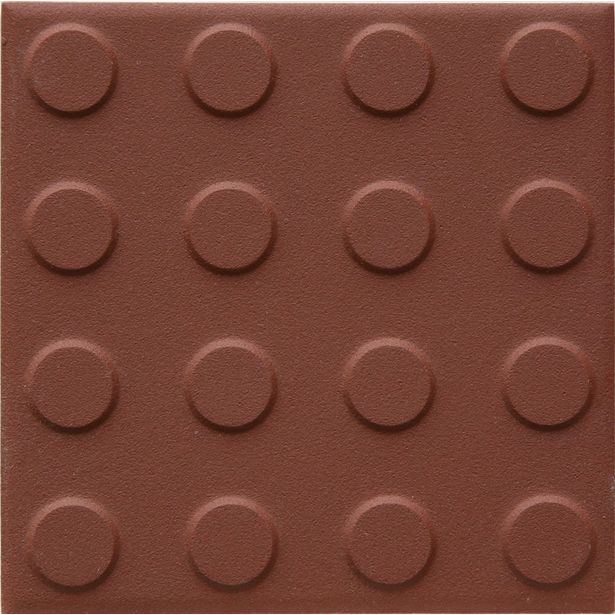 Lattialaatta Pukkila Natura Punainen, himmeä, struktuuri, pyörönasta, 96x96mm