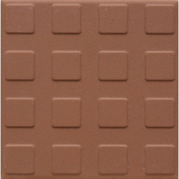Lattialaatta Pukkila Natura Keskiruskea, himmeä, struktuuri, neliönasta, 96x96mm