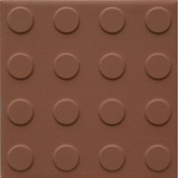 Lattialaatta Pukkila Natura Keskiruskea, himmeä, struktuuri, pyörönasta, 96x96mm