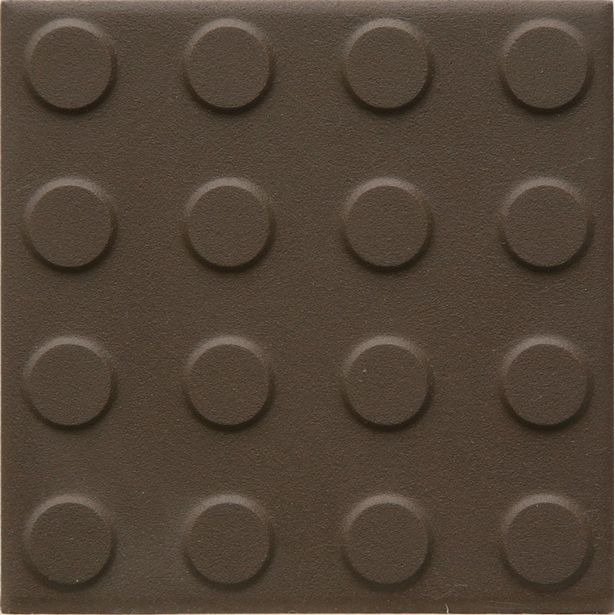 Lattialaatta Pukkila Natura Ruskea, himmeä, struktuuri, pyörönasta, 96x96mm