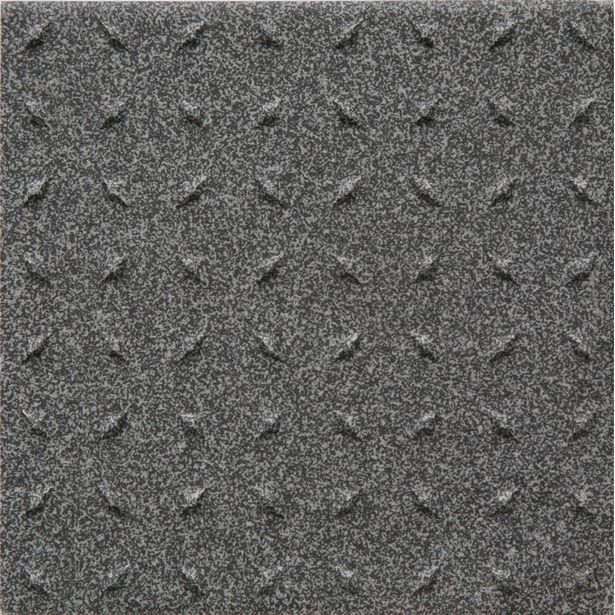 Lattialaatta Pukkila Natura Speckled Black-White, himmeä, struktuuri, dd, 96x96mm