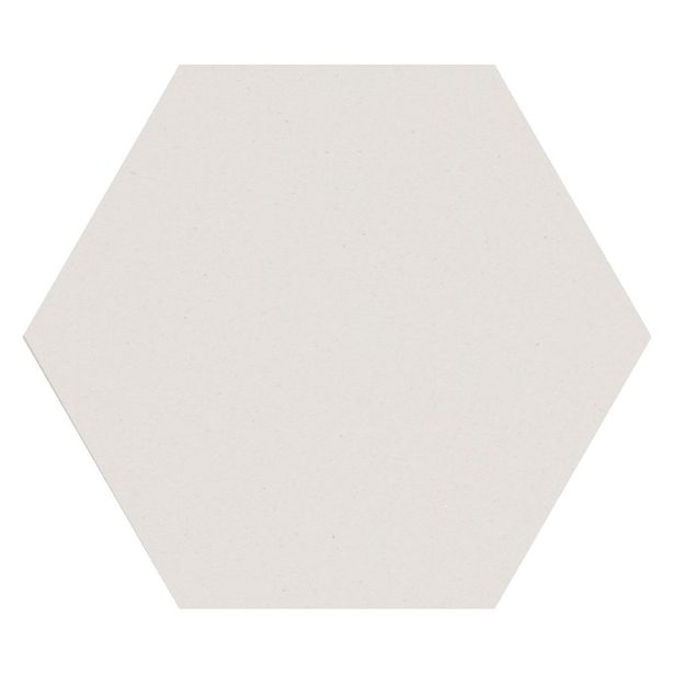 Lattialaatta Pukkila Natura 6-kulmainen Valkoinen, himmeä, sileä, 115x100mm