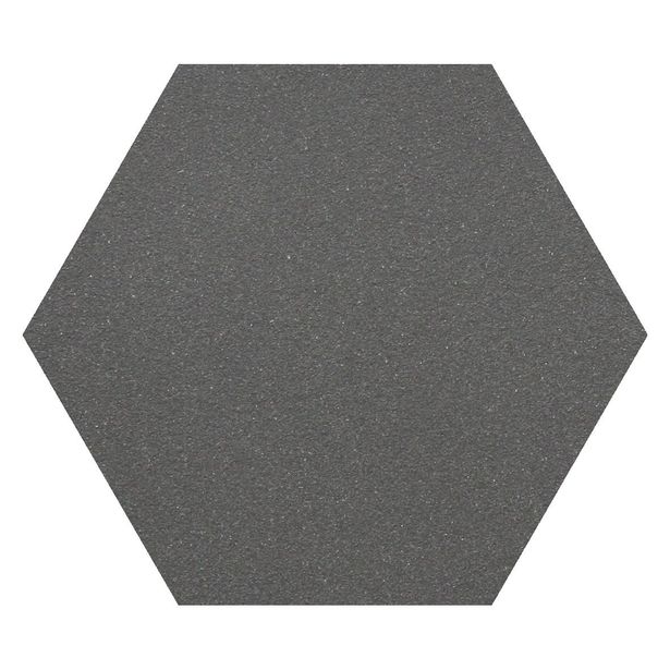 Lattialaatta Pukkila Natura 6-kulmainen Musta, himmeä, sileä, 115x100mm