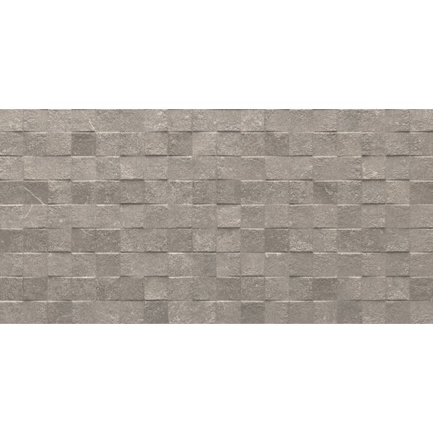 Kuviolaatta Pukkila Piazen Ash Cubic, himmeä, struktuuri, 600x300mm