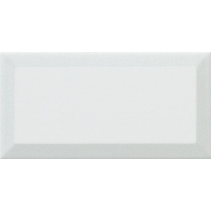 Seinälaatta Laattapiste LPC Biselado kiiltävä faasattu Blanco Brillo 15x7.5cm