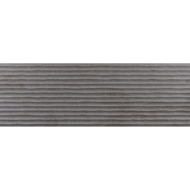 Seinälaatta Laattapiste Collection LPC Old Island Dark Gray, 33.3x100cm, lasitettu kaakeli, kohokuvioinen, matta, rektifioitu