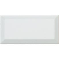 Seinälaatta Laattapiste LPC Biselado kiiltävä faasattu Blanco Brillo 20x10cm