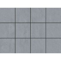 Lattialaatta Laattapiste LPC Minimal Grey, 10x10cm, lasitettu klinkkeri, tasapintainen, matta, 30x40cm liimatäpläarkilla