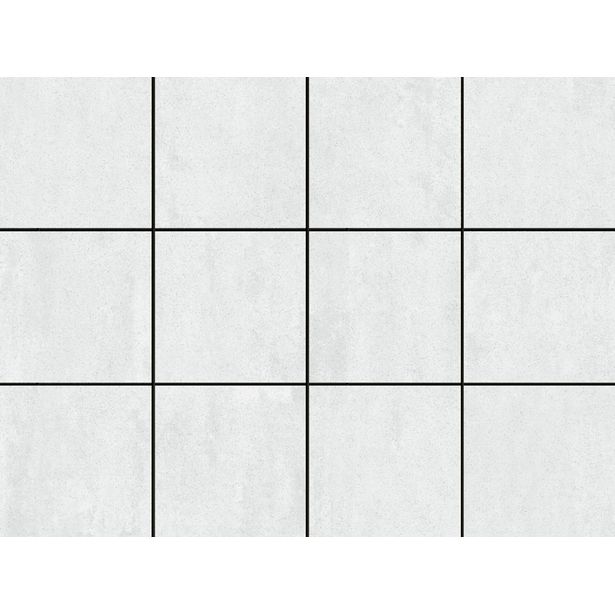 Lattialaatta Laattapiste LPC Minimal White, 10x10cm, lasitettu klinkkeri, tasapintainen, matta, 30x40cm liimatäpläarkilla