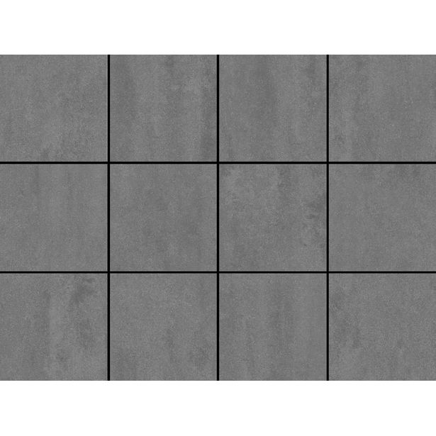 Lattialaatta Laattapiste LPC Minimal Dark Grey, 10x10cm, lasitettu klinkkeri, tasapintainen, matta, 30x40cm liimatäpläarkilla