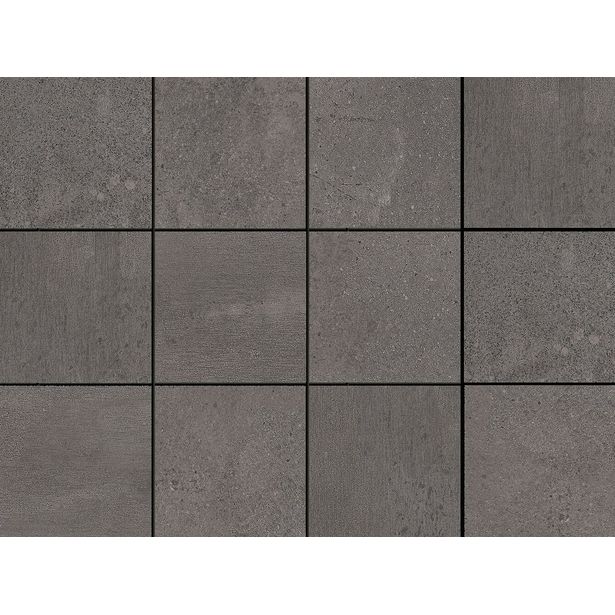 Lattialaatta Laattapiste Collection LPC Nevada Taupe, 10x10cm, lasitettu klinkkeri, tasapintainen, matta, 30x40cm liimatäpläarkilla