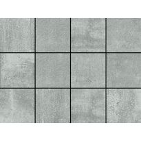 Lattialaatta Laattapiste Collection LPC Betoni Grey, 10x10cm, lasitettu porcelanato, tasapintainen, matta, 30x40cm liimatäpläarkilla