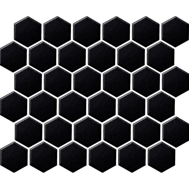 Lattialaatta Laattapiste LPC Hexagon matta tasapintainen 5.9x5.1cm eri värejä