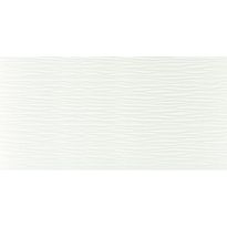 Seinälaatta Laattapiste LPC Valkoinen Crimpt Decor White Glossy, 30x60cm, lasitettu kaakeli, kohokuvioinen, kiiltävä, rektifioitu