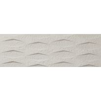 Seinälaatta Laattapiste LPC Hekla 01 Valkoinen, 20x60cm, lasitettu porcelanato, kohokuvioinen, matta, rektifioitu, taustateksti luettavissa