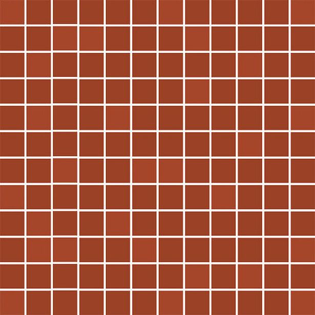 Mosaiikkilaatta Pukkila Mosaico Porcelanico Red, himmeä, sileä, 25x25mm