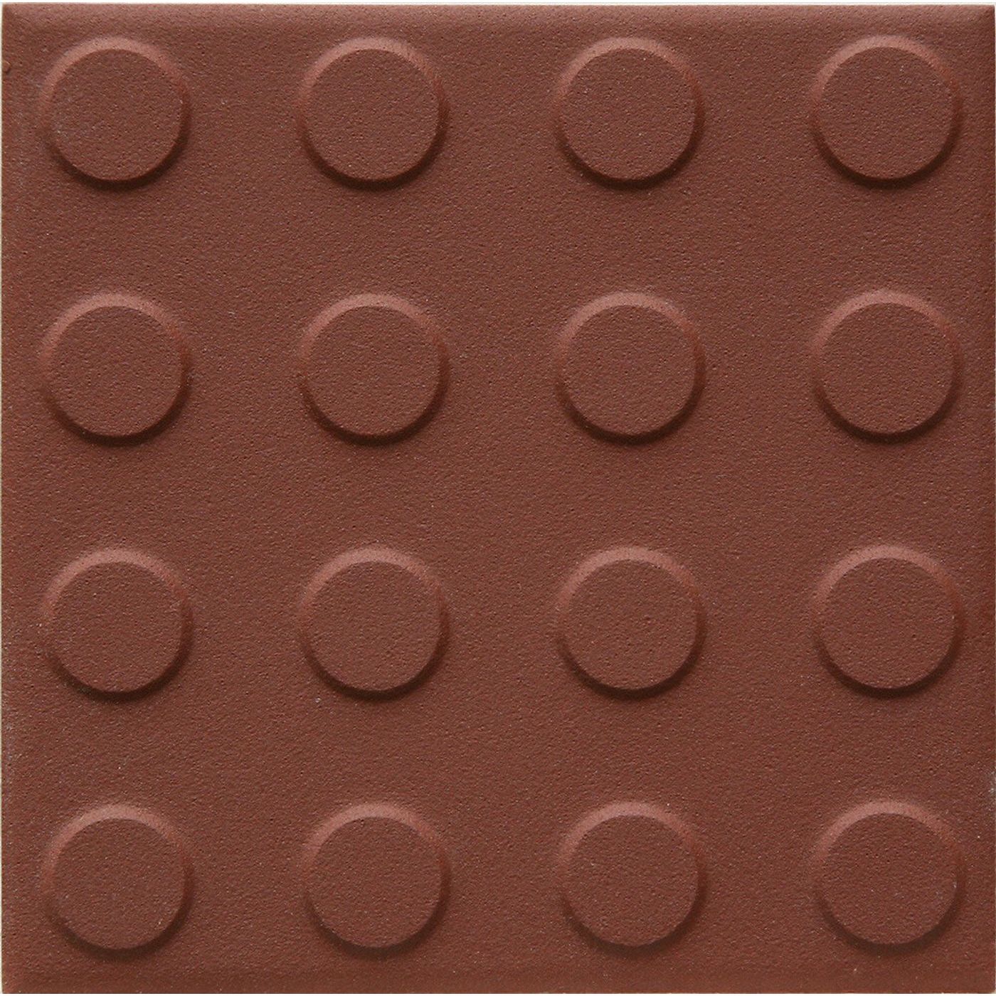 Lattialaatta Pukkila Natura Punainen, himmeä, struktuuri, pyörönasta, 96x96mm