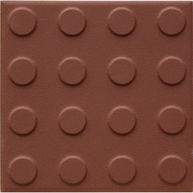 Lattialaatta Pukkila Natura Punainen, himmeä, struktuuri, pyörönasta, 96x96mm