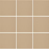 Lattialaatta Pukkila Natura Tumma Beige, himmeä, sileä, 96x96mm, lasikuituverkossa