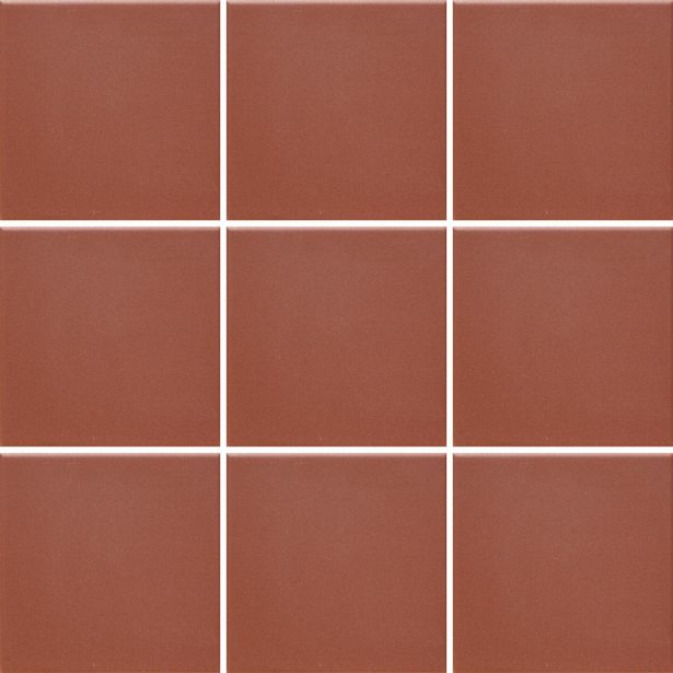 Lattialaatta Pukkila Natura tiilenpunainen, matta, tasapintainen, 96x96mm, lasikuituverkossa