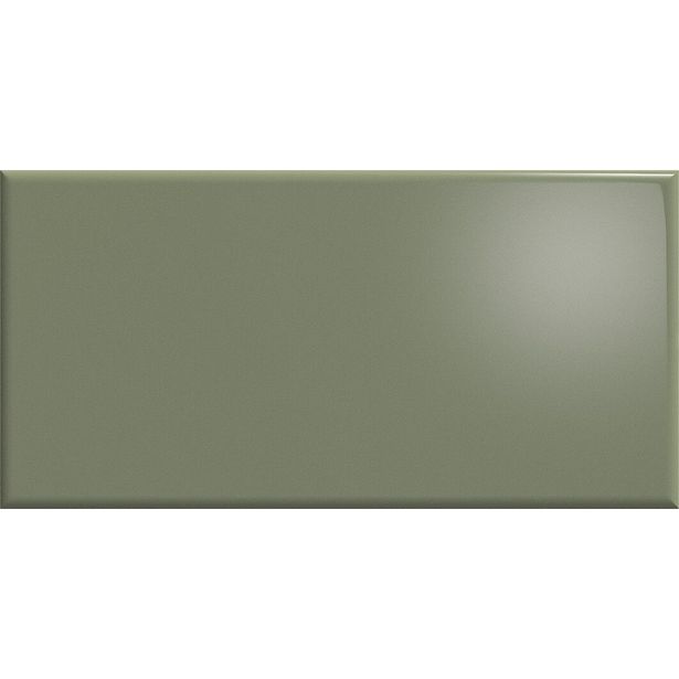 Seinälaatta Pukkila Tiffany Safari Green, kiiltävä, tasapintainen, 7.5x15cm