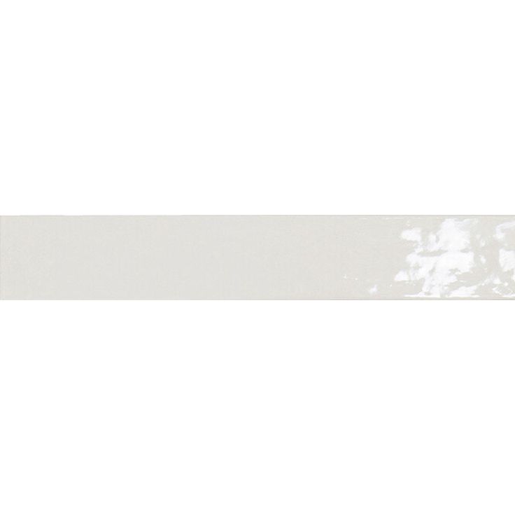 Seinälaatta Pukkila Manacor White, kiiltävä, strukturoitu, 6.5x40cm
