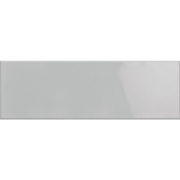 Seinälaatta Pukkila Soho Light grey, kiiltävä, struktuuri, 297x97mm