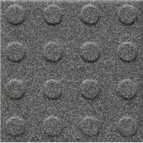 Lattialaatta Pukkila Natura Speckled Black-White, himmeä, struktuuri, pyörönasta, 96x96mm