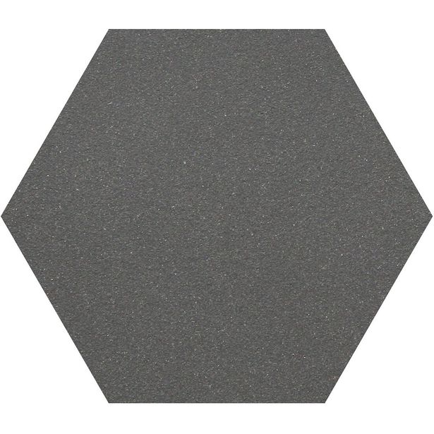 Lattialaatta Pukkila Natura 6-kulmainen Musta, himmeä, sileä, 115x100mm